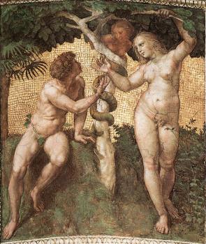 Raphael : Stanza della Segnatura, Adam and Eve